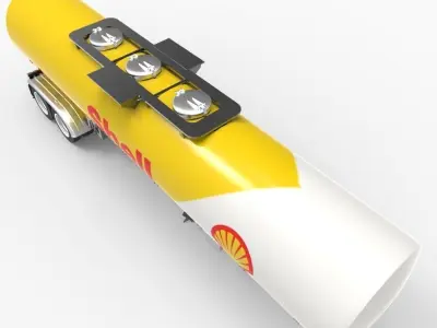 Shell Tanker Low-poly 3D model