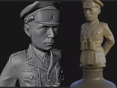 Bust Rommel  3D print model