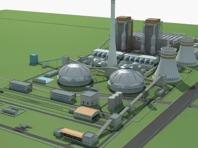 Power Station 3 3D model