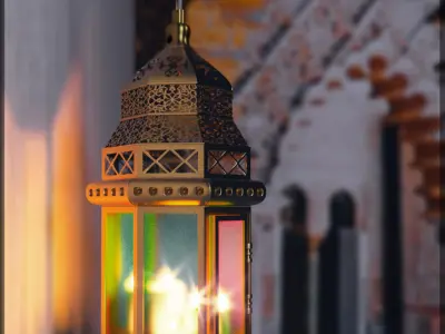 azure ceiling antique light 01 3D model