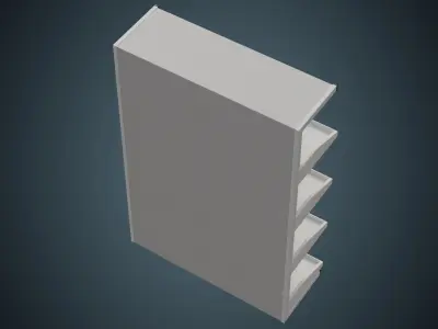 Medical Shelf 1 Basic Low-poly 3D model