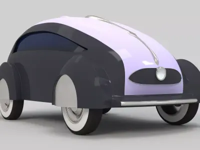  Sci Fi Concept Car Blue  3D model