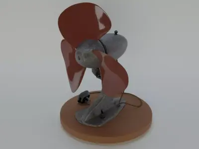 Retro table fan  3D model