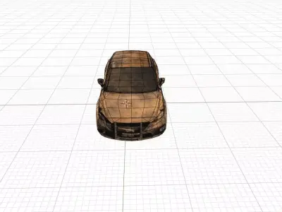 Low Poly 3D Hatchback CaR Low-poly 3D model