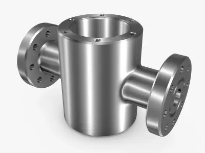 Valve stainless steel pipe 3D model