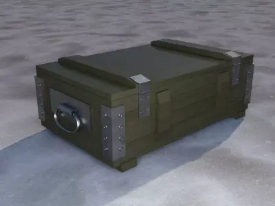 ammunition box Low-poly 3D model 3