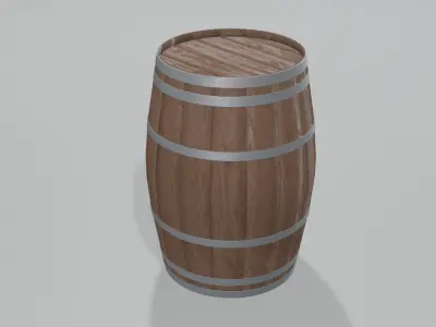 Heavy Toasted Bordeaux Barrel 3D model