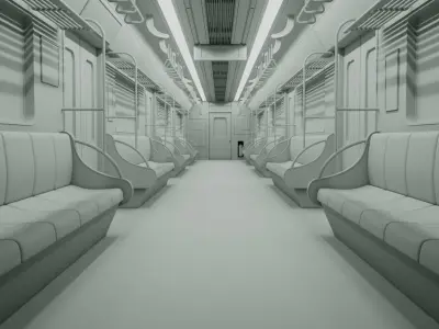Subway Train Interior 3D model