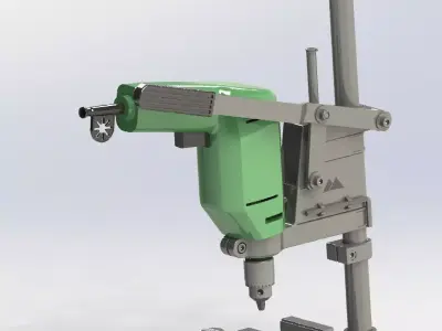 The manual electric drilling platform 3D model