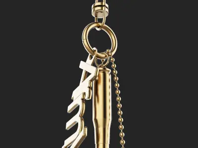 Army Key Tag Low-poly 3D model