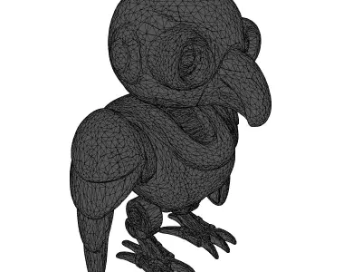Robotic Owl Character Model 3D model
