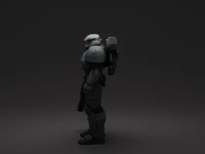 Sci Fi Soldier Low-poly 3D model