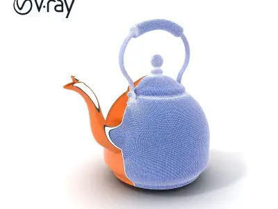 Copper Vintage Teapot D Model Pack Low-poly 3D model