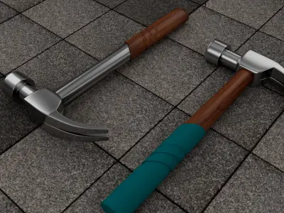 Hammer Low-poly 3D model 40