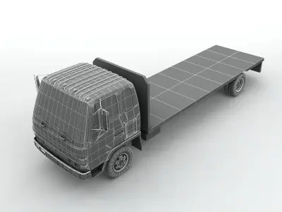  1991 Isuzu Flatbed Truck 3D model