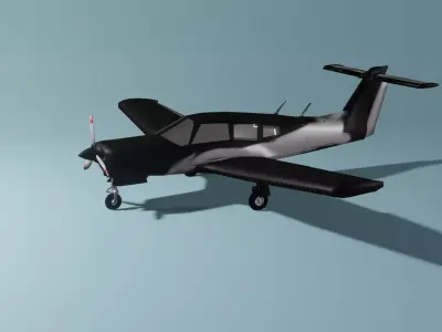 Piper arrow  Low-poly 3D model