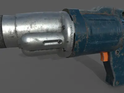 3D Drill Machine  Low-poly 3D model