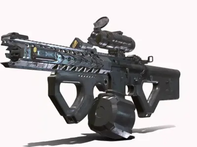 M4A1 SPACE TROPER Low-poly 3D model