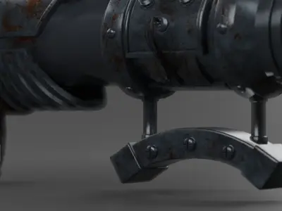 Jinx Rocket Launcher Low-poly 3D model