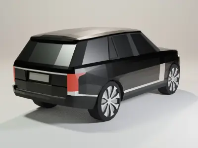 Low poly Range Rover  Low-poly 3D model