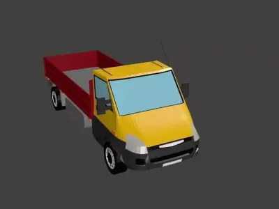 Small truck tipper Low-poly 3D model