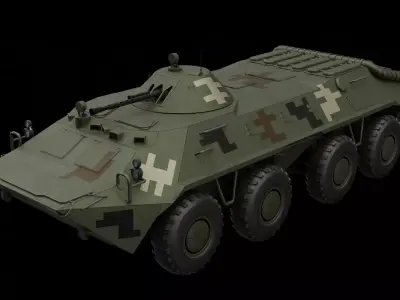 BTR-70 Low-poly 3D model