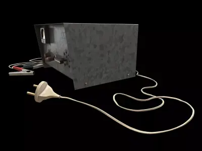 Car Battery Charger Low-poly 3D model