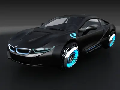Hover sport cars Set 5in1 3D model