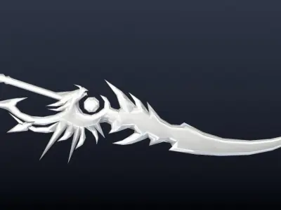 Futuristic Sword Low-poly 3D model 23