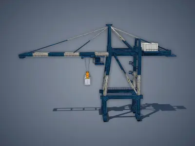 Port Container Crane Low-poly 3D model buy