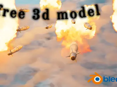 3D missile free model Free low-poly 3D model