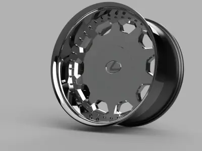 3 Piece Lexus UCF10 Wheels  3D model