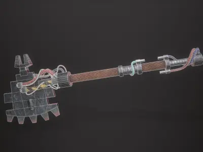Power Axe Low-poly 3D model