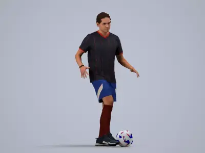 00497Mateo003 - Adult Caucasian male exercising in athletic 3D model