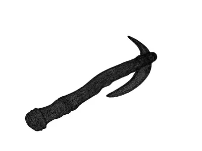 Realistic 3D Viking Crescent Axe Low-poly 3D model