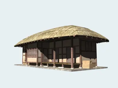 Thatched House V01 KOREA 3D model purchase