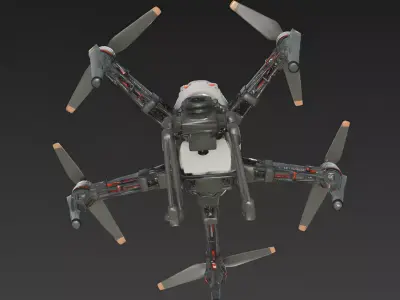 Realistic Future Surveillance Drone 3D Model Low-poly 3D model