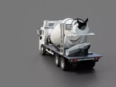 Mitsubishi Fuso FV51J Concrete Mixer 3D model