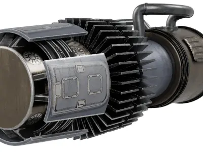 Jet Engine 3D model 8