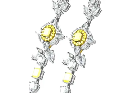 Antique Art Deco Style Earring 3D print model