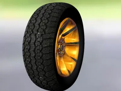 RIM AND TIRE INDUSTRIAL MODEL 3D model