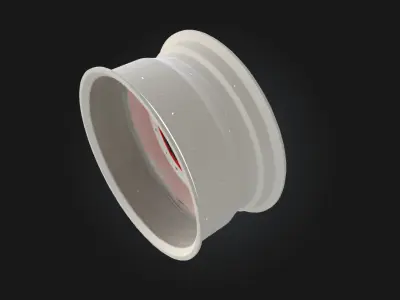 Red Alloy Wheel Render  Bold Design Meets High-Performance Style 3D model