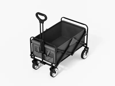 Heavy Duty Utility Wagon Cart 3D model