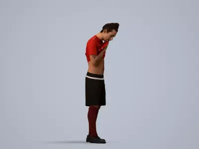 00521Carlos009 - Adult Caucasian man exercising in athletic 3D model
