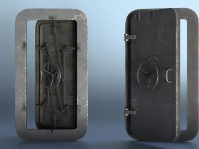 Watertight Ship Doors Collection 3D model