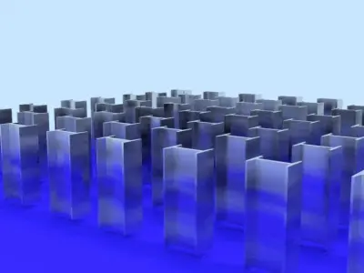 Iron set of bars on grass Free 3D model