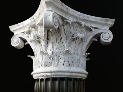 corinth column leafs 3D model