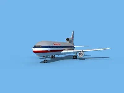 Lockheed L-1011 TriStar American Airlines 3D model