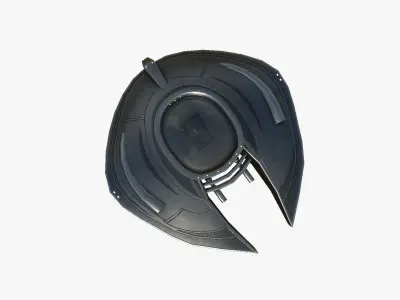 Alien Spaceship UFO D03 Dark Steel - Sci Fi Spacecraft Design Low-poly 3D model