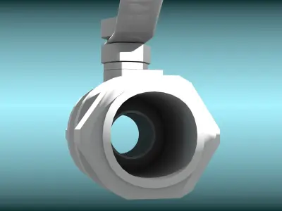 Water valve Low-poly 3D model
